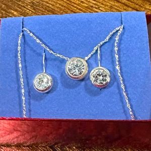 Cubic Zirconia Necklace Earrings
